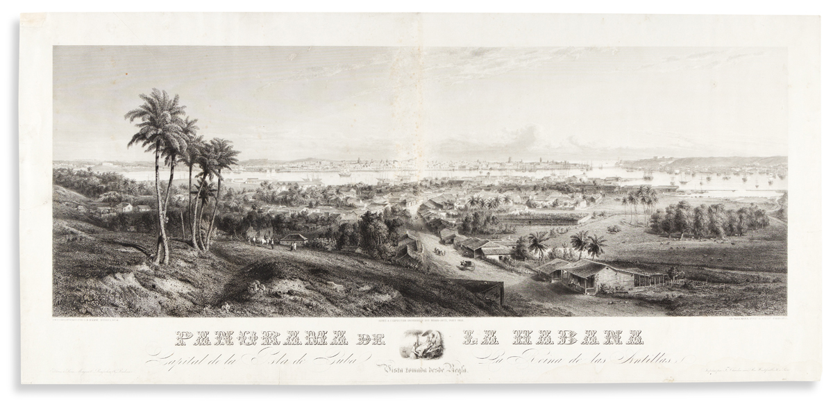 (CUBA.) G.B. Haase; and Edouard Willmann. Panorama de la Habana, Capital de la Isla de Cuba, la Reina de las Antillas.